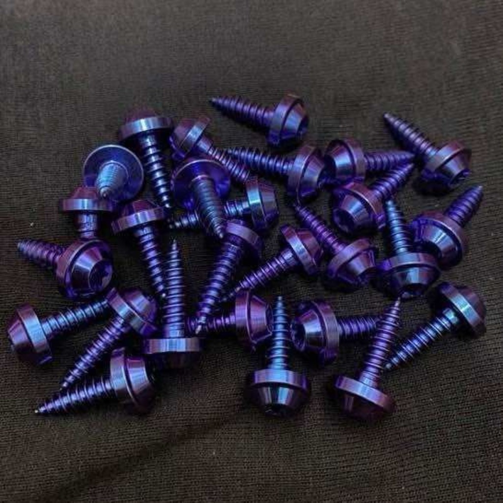 Baut Titanium Ungu Pemanis Motor